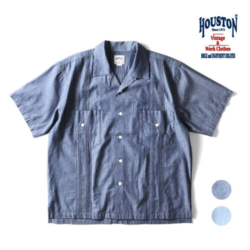 휴스턴 샴브레이 쿠바 반팔 셔츠 41215 빈티지
