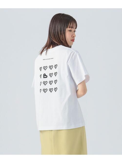 빔즈 하트 로고 백프린트 반팔 티 여성 43-08-0050-213