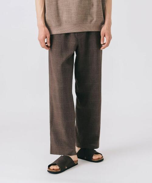 빔즈 하트 앵클 체크 와이드 이지 팬츠 바지 42-23-0147-639