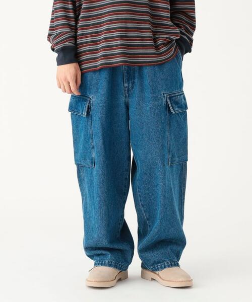 B MING by BEAMS 빔즈 데님 6포켓 이지 카고 팬츠 청바지 92-24-0459-147