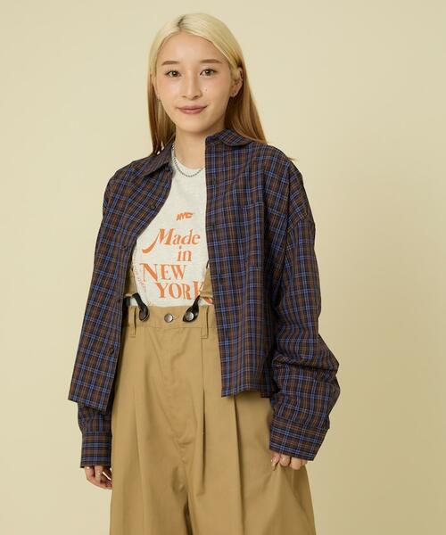 프릭스스토어 여성 체크 쇼트 셔츠 체크 1100248902161 25AW