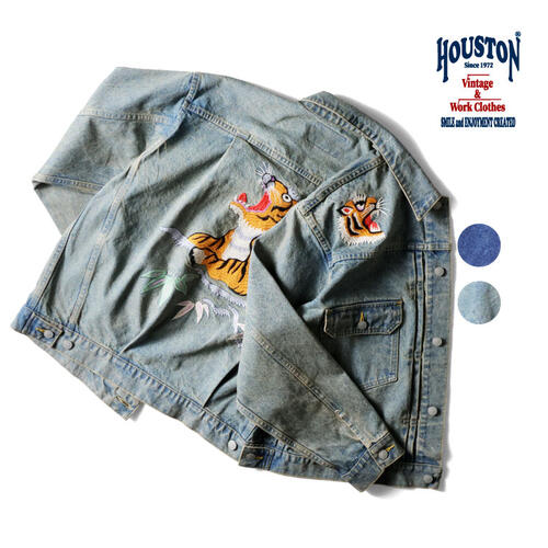 휴스턴 HOUSTON 데님 자수 트러커 재킷 청점퍼 25AW 51566