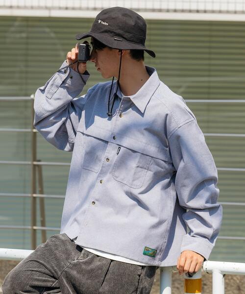 프릭스스토어 X Foxfire 옥스포드 크롭 피싱 포켓 셔츠 25AW 1001408400009