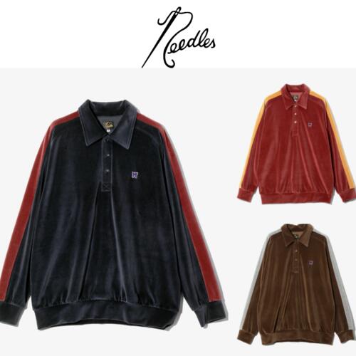 니들스 사이드 라인 풀오버 티 셔츠 C/PE Velour RW338 25AW