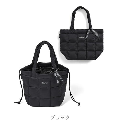 타이온 베이직 Shirring Down 패딩 토트 백 S TAION-TOTE04A-S