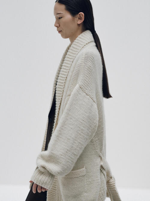 캡틴선샤인 울 니트 가디건 Hand Knit Belted Cardigan 25AW