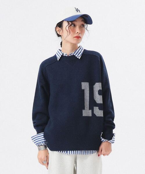 빔즈 보이 여성 빅 로고 니트 스웨터 25AW 13-15-0155-126