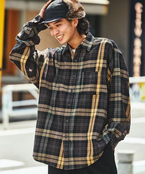 노티카 일본 빅 체크 헤비 코튼 플란넬 긴팔 셔츠 25AW 1001207500029