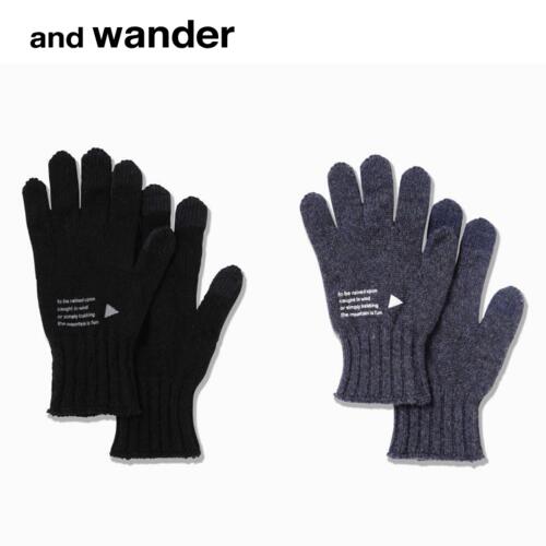 앤드원더 울 니트 손가락 장갑 wool knit glove 25AW