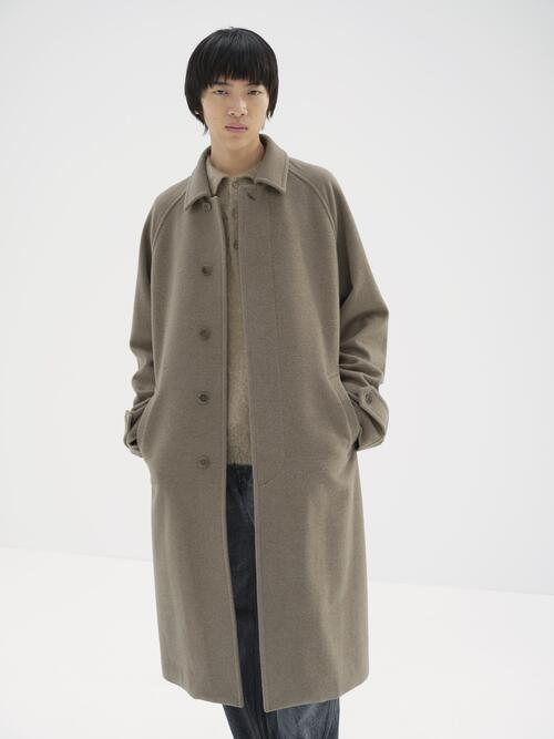 오라리 남성 SUPER FINE WOOL MOSSER SOUTIEN COLLAR COAT 24AW