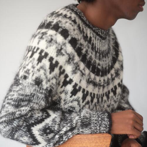 바토너 니트 MOHAIR NORDIC CREW NECK 25AW BN-25FM-063