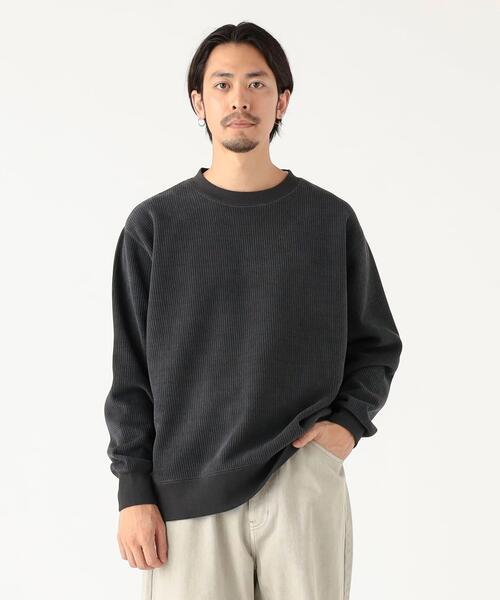 B MING by BEAMS 빔즈 와플 플리스 스웨트 티 25AW 92-13-0474-147