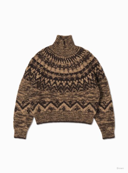 바토너 여성 니트 MOHAIR NORDIC TURTLE NECK 25AW