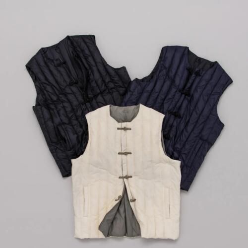 타이온 일본스페셜 차이나 버튼 다운 패딩 조끼 리버시블 TAION-V01JS