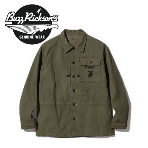 버즈릭슨 M-1944 해병 헤링본 유틸리티 밀리터리 재킷 BR15123 U.S.M.C.