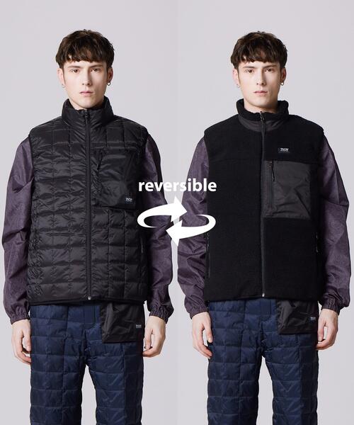 타이온 마운틴 리버시블 라이트 다운 패딩 보아 플리스 조끼 TAION-R002ZLBMT