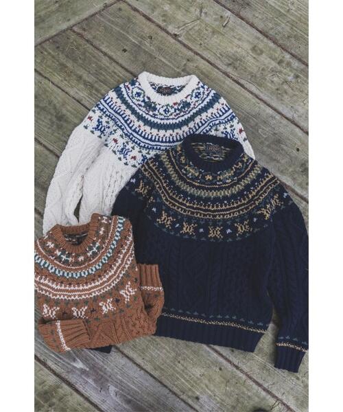 빔즈 플러스 노르딕 케이블 니트 울 38-15-0239-156 25AW