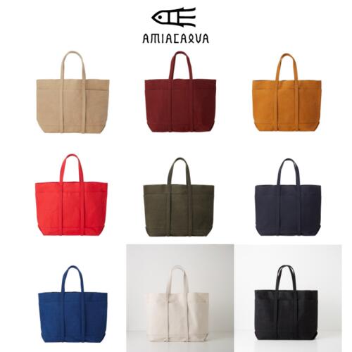 아미아칼바 워시드 캔버스 6 포켓 토트백 가방 M A054