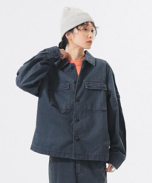 빔즈 보이 립스탑 밀리터리 블루종 여성 재킷 26SS 13-18-0749-791