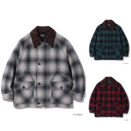 슈가케인 옴브레 체크 헤비 플란넬 헌팅 재킷 SC15447 가을 겨울용