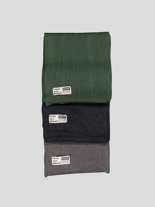ENDS and MEANS 앤즈앤드민즈 Grandpa Scarf 울 니트 머플러 목도리 25AW