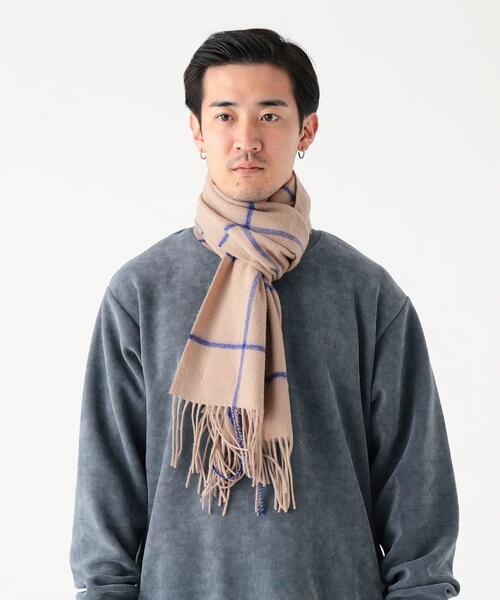 B MING by BEAMS 빔즈 울 체크 머플러 목도리 25AW 92-45-0212-023