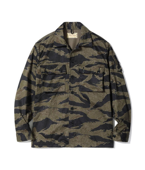 버즈릭슨 윌리엄깁슨 블랙 타이거 패턴 재킷 오버다이 밀리터리 BR15778