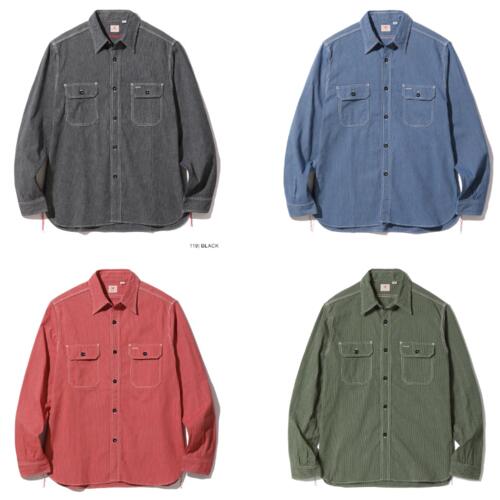 슈가케인 SUGAR CANE  진 코드 긴팔 워크 셔츠 SC25511