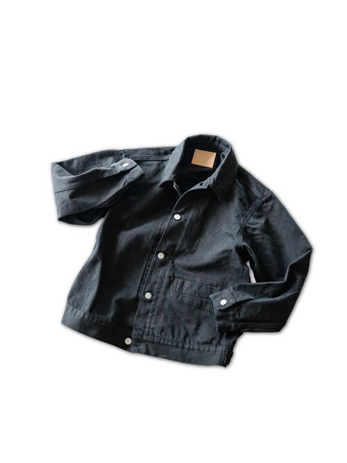 하츠키 블랙 데님 재킷 청점퍼 HTK-23011-B