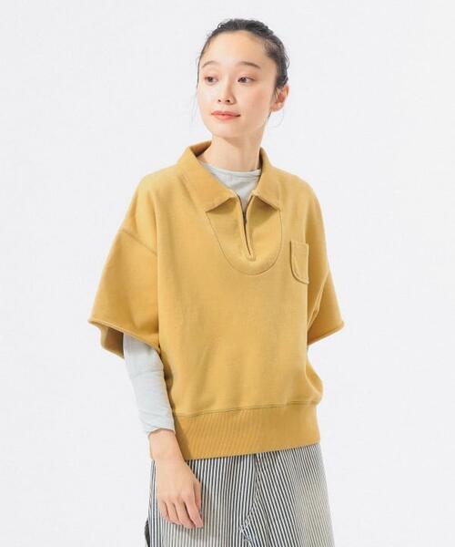 빔즈 보이 하프 지퍼 반팔 스웨트 티 셔츠 여성 26SS 13-03-0048-101