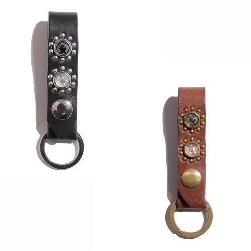 콜림보 스터드 가죽 키링 키홀더 스트랩 ZA-0707