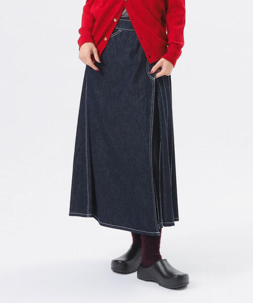 빔즈 보이 데님 랩 플리츠 스커트 청치마 25AW 13-27-0554-452