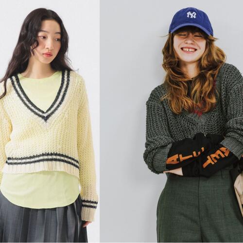 빔즈 보이 브이넥 라인 니트 풀오버 26SS 13-15-0201-505