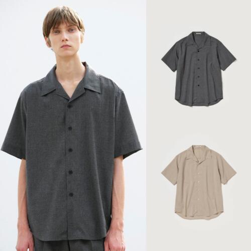 오라리 남성 반팔 셔츠 SUMMER TWIST CASHMERE PORA HALF-SLEEVED SHIRT 26SS