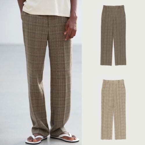 오라리 남성 바지 SILK LINEN NEP CHECK SLACKS 26SS