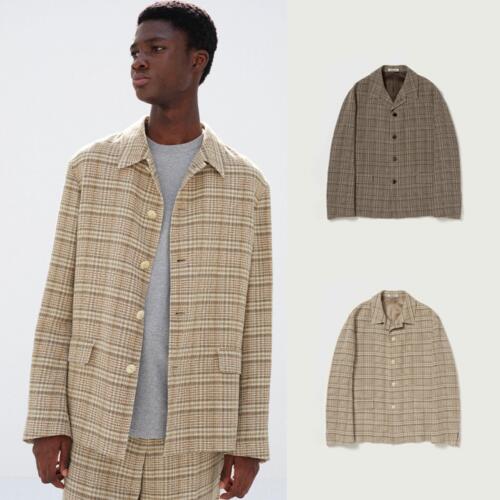 오라리 남성 재킷 SILK LINEN NEP CHECK JACKET 26SS