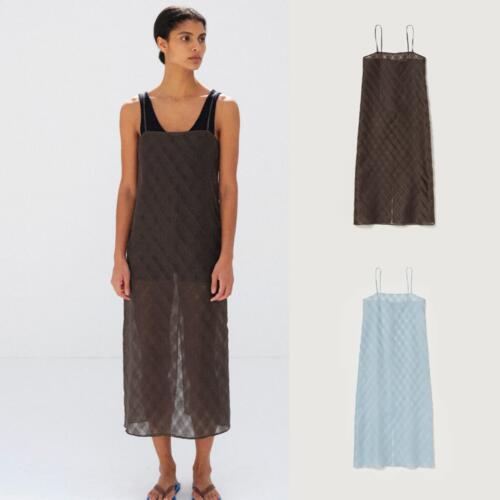 오라리 원피스 SHEER SILK COTTON CUT JACQUARD CAMISOLE DRESS 26SS