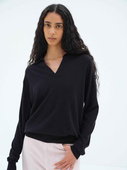 오라리 여성 니트 SUPER FINE CASHMERE SILK KNIT SKIPPER POLO 26SS