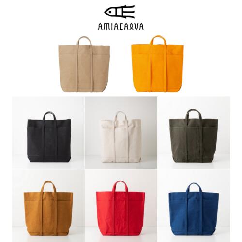 아미아칼바 워시드 캔버스 6 포켓 토트백 가방 T A056