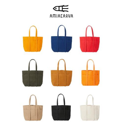 아미아칼바 토트백 S A126 WASHED CANVAS 6POCKETS TOTE