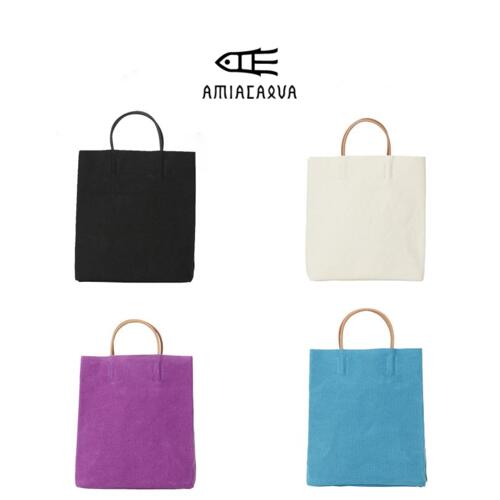 아미아칼바 워시드 캔버스 페이퍼 백 토트백 가방 TS A169