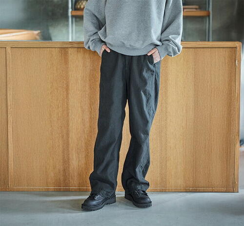 오어슬로우 와이드핏 뉴요커 팬츠 바지 블랙 01-1021-R61