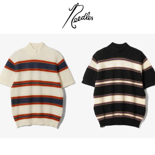 니들스 반팔 모크넥 스웨터 니트 스트라이프 SX459 26SS