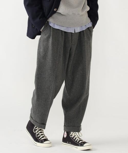 빔즈 플러스 2플리츠 테이퍼드 플란넬 팬츠 바지 25AW 38-23-0113-277