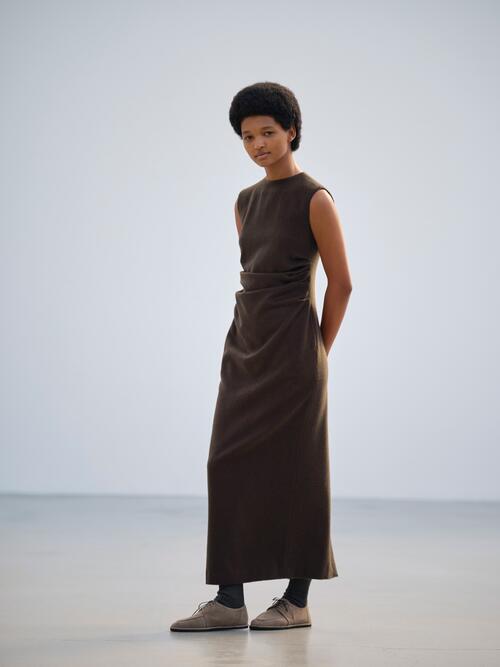 오라리 원피스 BABY CAMEL FLANNEL DRESS 24AW