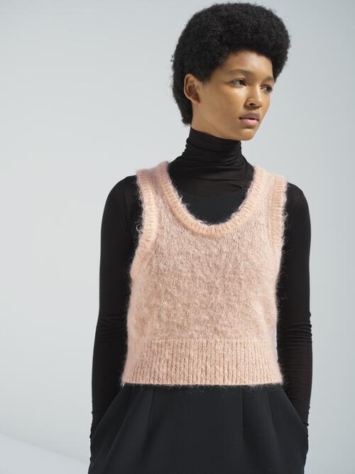 오라리 여성 조끼 BRUSHED SUPER KID MOHAIR KNIT TANK 24AW