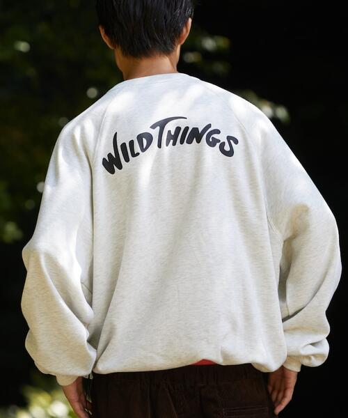 와일드띵스 X 프릭스스토어 빅실루엣 라글란 스웨트 기모 티 24AW 1223319600023