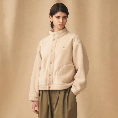 단톤 여성 더블 페이스 보아 스탠드 칼라 가디건 24AW DT-A0546 WFA