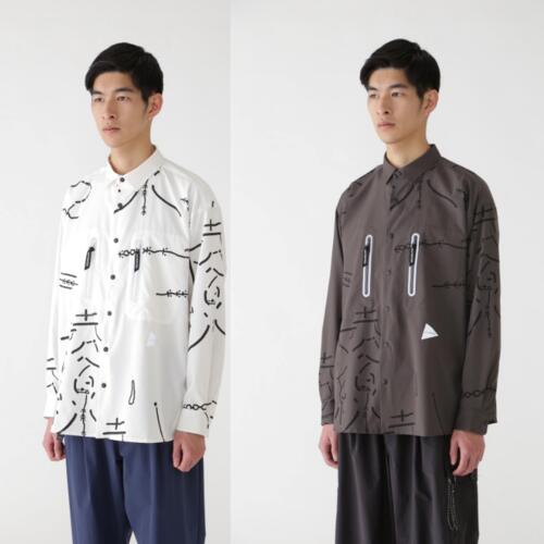 앤드원더 셔츠 Daijiro OHARA map key print shirt 24AW