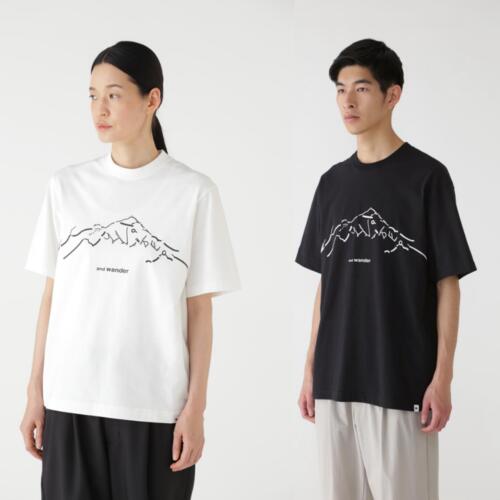 앤드원더 반팔 티 Daijiro OHARA map key print T SS 24AW